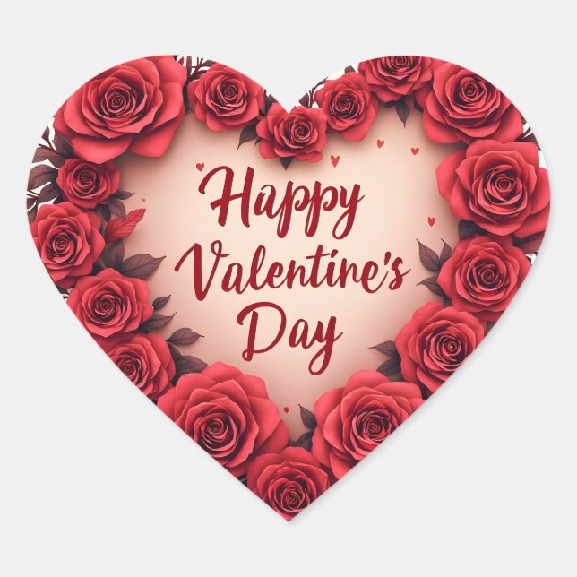 Adesivo Coração Luxury Floral Beautiful Love Modern Collection (Frente)