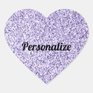 Adesivo Coração Luz ultra violeta roxo brilho brilhos Personalizad
