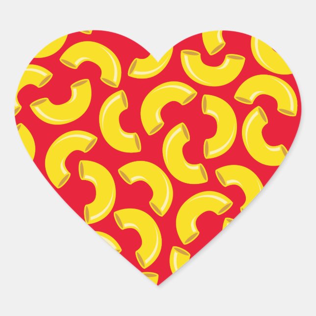 Adesivo Coração Macaroni e Festa de aniversário de queijo (Frente)