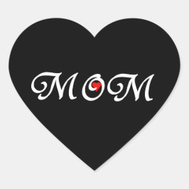Adesivo Coração Mãe com coração vermelho
