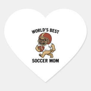 ADESIVO CORAÇÃO MÃE MELHOR DE FUTEBOL DO MUNDO - PUG PLAYER