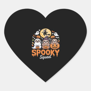 Adesivo Coração Maldita Bruxa de Halloween Engraçado Horror Sloths