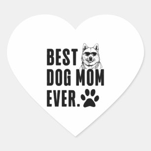 Adesivo Coração Mamãe Jindo Coreana Mãe Melhor Cachorro Mãe Nunca