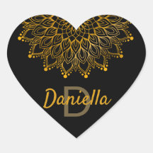 Mandala personalizada monograma inicial floral dou