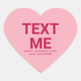 Adesivo Coração Mande uma conversa de Dia de os namorados fofa e e