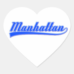 Adesivo Coração Manhattan com Swash