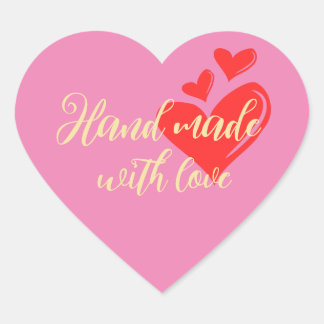 Adesivo Coração Mão Personalizada Feita Com Texto De Amor