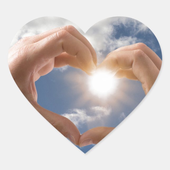 Adesivo Coração Mãos de amor (Frente)