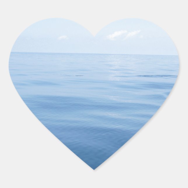 Adesivo Coração mar azul profundo (Frente)