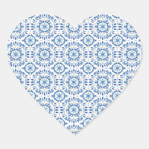 Adesivo Coração Mar de Verão grego