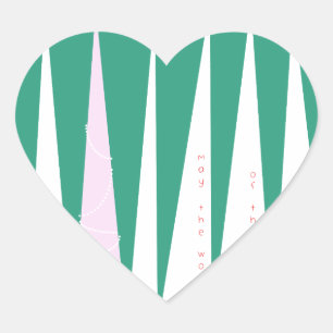 Adesivo Coração Maravilha da Árvore de Natal da temporada