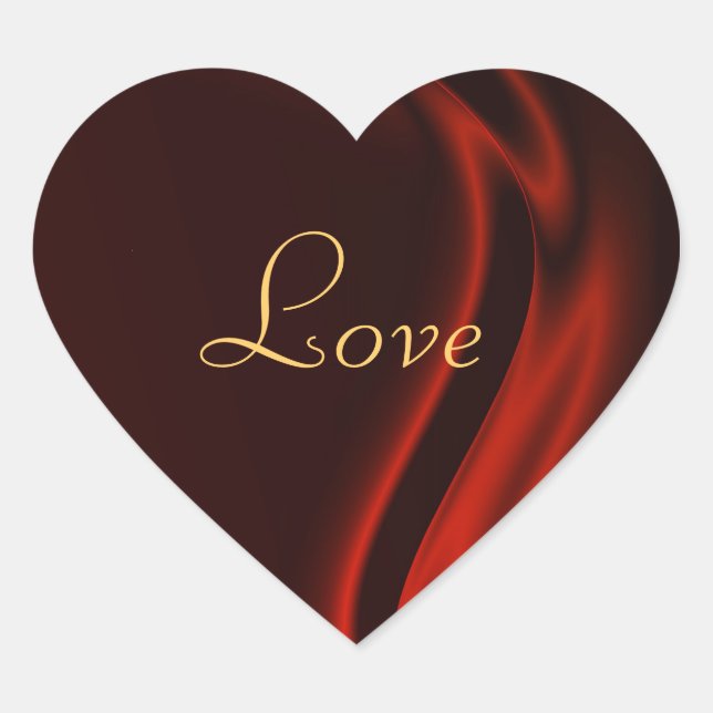 Adesivo Coração Marquis Red Heart Love Sticker (Frente)