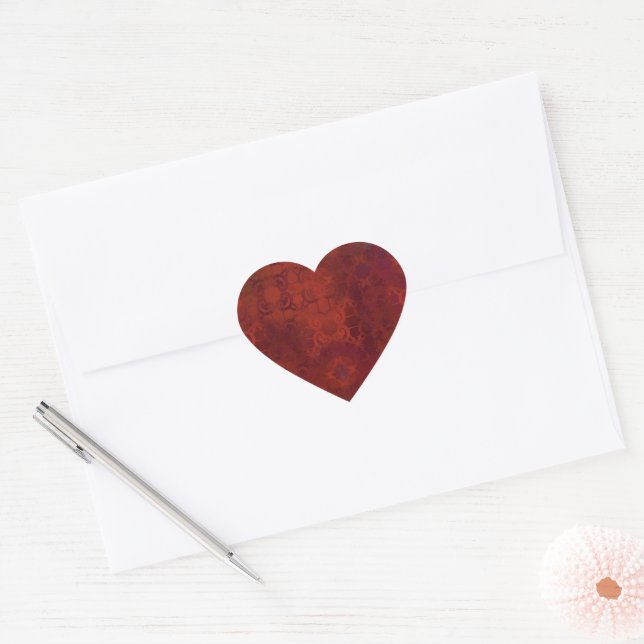 Adesivo Coração marrom (Envelope)