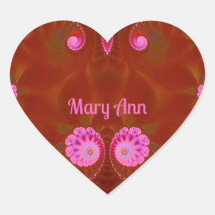 Adesivo Coração MARY ANN LEGAL! ~ PINK SPIN ~ Design Brilhante ~