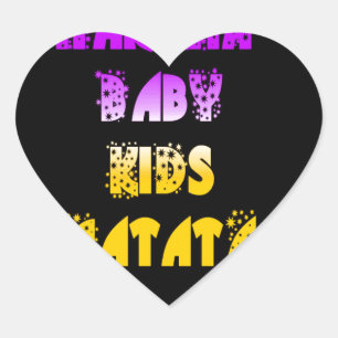 Adesivo Coração Matata de Hakuna, um Rico Dourado e roxo Inspirado