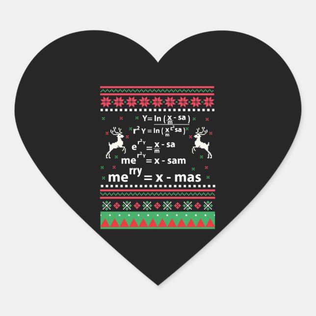 ADESIVO CORAÇÃO MATH CHRISTMAS (Frente)