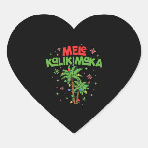 Adesivo Coração Mele Kalikimaka Havaiana Palm-Light