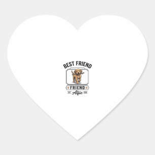 Adesivo Coração Melhor Amigo Alfie Design Vintage Amante de Cães_1