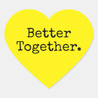 Melhor Juntos Amor Amarelo Brilhante