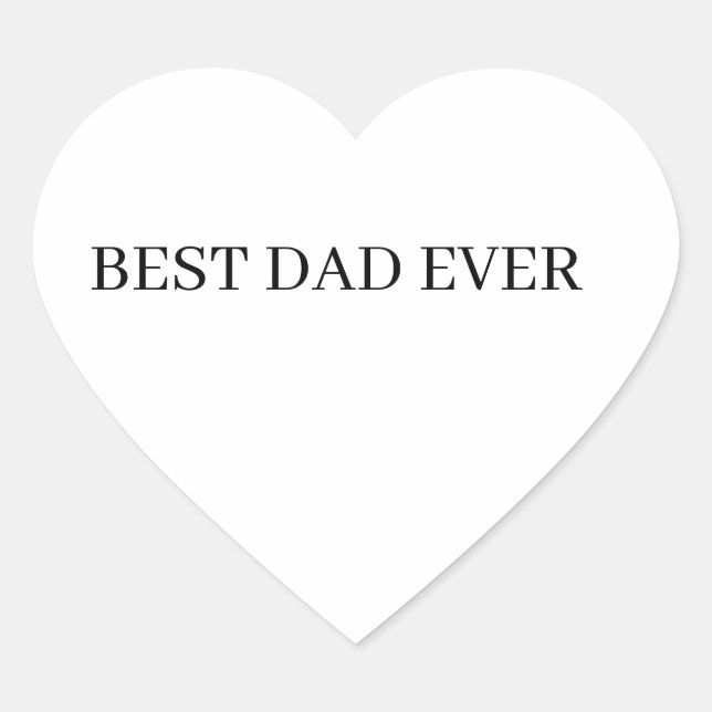 Adesivo Coração Melhor Pai do dia de os pais (Frente)