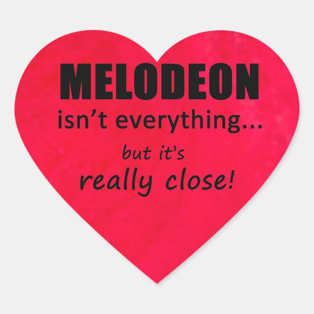 Adesivo Coração Melodeon não é tudo autocolante (Frente)