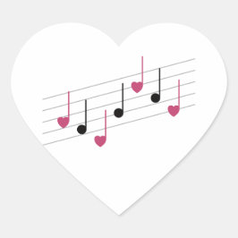 Adesivo Coração Melody of Love (Linear)