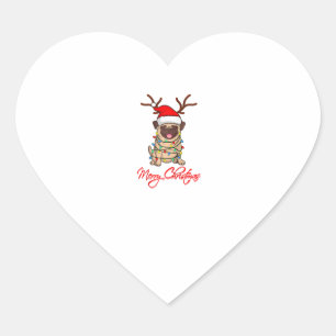 Adesivo Coração MERRY CHRISTMAS BOMBEIRO Proprietário Ugly Christm