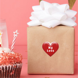 Adesivo Coração Meu Amor Coração Vermelho