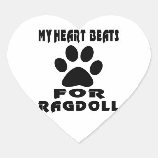 Adesivo Coração Meu Coração Bate Por RAGDOLL