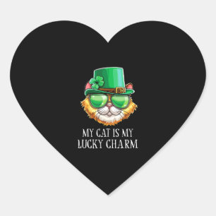 Adesivo Coração Meu Gato é Meu Charme Sortudo Rua de Shamrock Dia