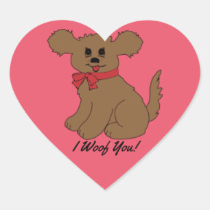 Adesivo Coração Mim Woof que você persegue