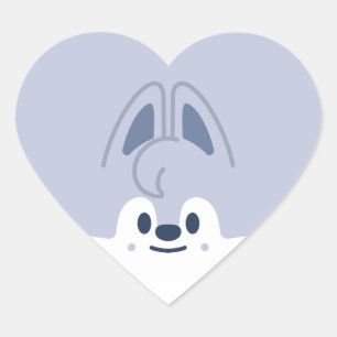 Adesivo Coração MINI SKZOO zhou Wolf Chan