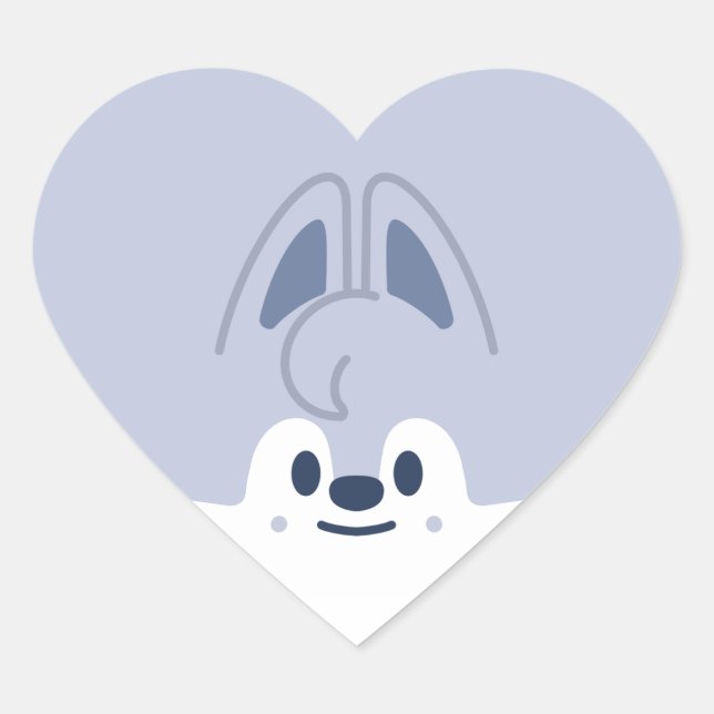 Adesivo Coração MINI SKZOO zhou Wolf Chan (Frente)