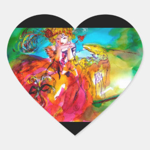 Adesivo Coração MIRANDOLINA, rosa, amarelo fuchsia