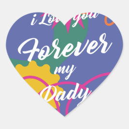 Adesivo Coração Modelo de dia de os pais feliz