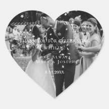 Modelo de foto de agradecimento de casamento perso