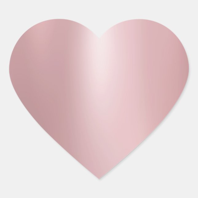 Adesivo Coração Modelo Tendencial Elegante Moderno Dourado Rosa (Frente)