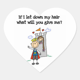 Adesivo Coração Modern Rapunzel