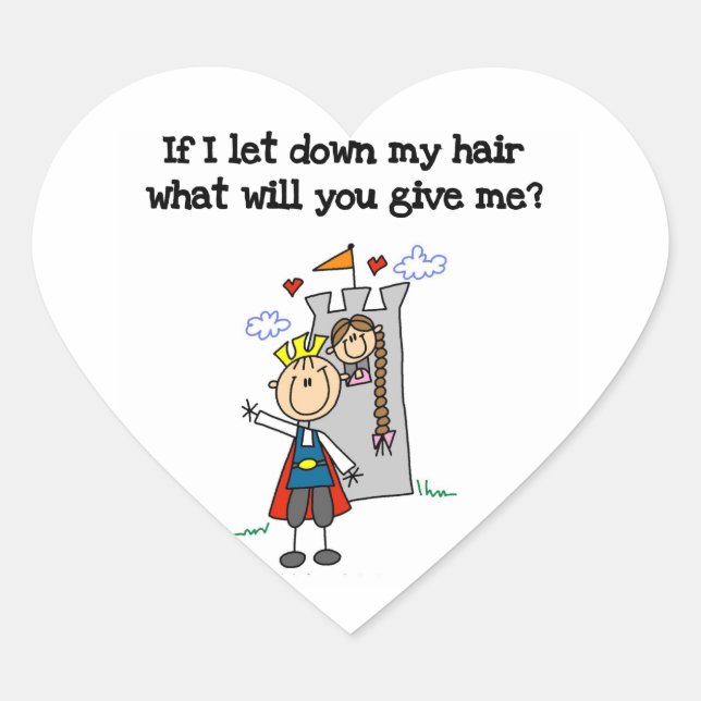 Adesivo Coração Modern Rapunzel (Frente)