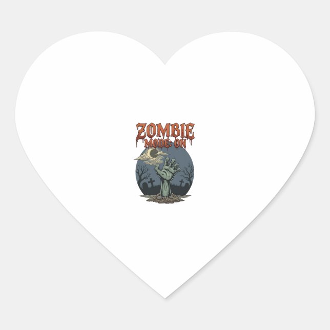 Adesivo Coração Modo Zumbi Halloween Mão Lua Cemitério_1 (Frente)