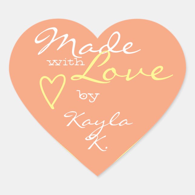 Adesivo Coração Mola de Coração Moldura Pastel Ensino Cute Feita c (Frente)