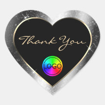 Moldura de Brilho Prata Luxo Agradecimento com Log