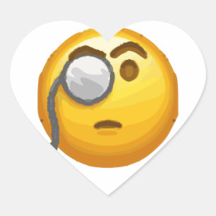 Adesivo Coração monóculo emoji
