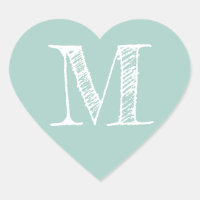 Monograma de Script Moderno Azul Pastel Inicial