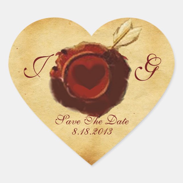 Adesivo Coração Monograma do PARCHE DO CORAÇÃO ANGEL (Frente)