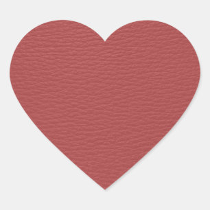 Adesivo Coração Monograma vermelho simples do olhar do couro do