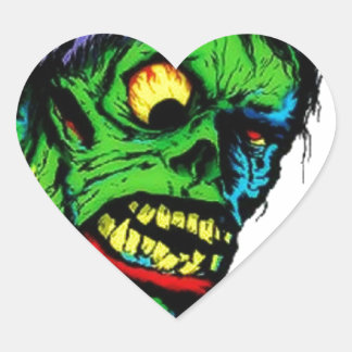 Adesivo Coração Monster Retro Monstros