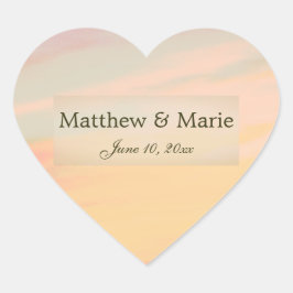 Adesivo Coração Montanha Sunset Wedding