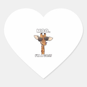Adesivo Coração Moo Eu sou uma gata, a girafa e a zoologia