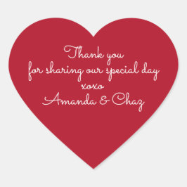 Adesivo Coração Muito obrigado.